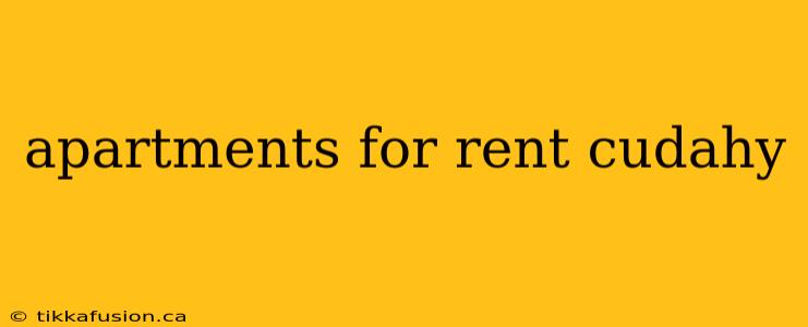 apartments for rent cudahy